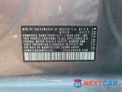 Zdjęcie 12 z 12 samochodu: 2017 VOLKSWAGEN GOLF ALLTRACK S VIN:3VWH17AU4HM525367 - miniatura