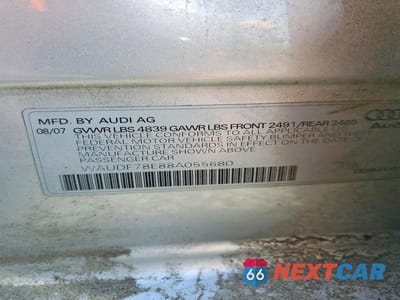 Zdjęcie 12 z 12 samochodu: 2008 AUDI A4 2.0T QUATTRO VIN:WAUDF78E88A055680 - miniatura