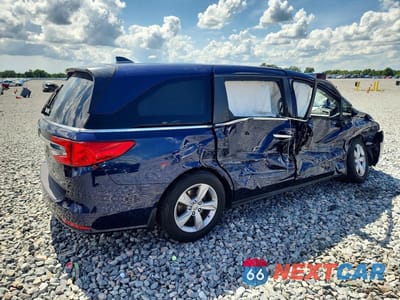 Trzecie zdjęcie samochodu z tyłu: 2019 HONDA ODYSSEY EXL VIN:5FNRL6H77KB080436 - miniatura