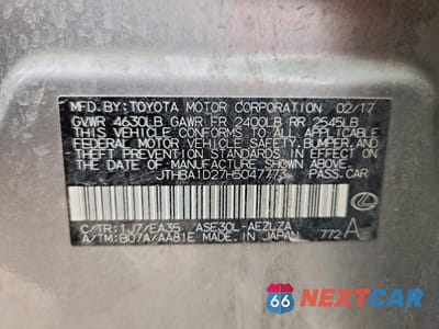 Zdjęcie 12 z 12 samochodu: 2017 LEXUS IS 200T VIN:JTHBA1D27H5047773 - miniatura
