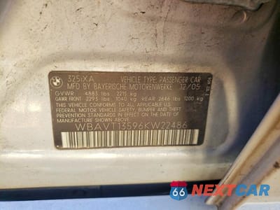 Zdjęcie 13 z 13 samochodu: 2006 BMW 325 XIT VIN:WBAVT13596KW22486 - miniatura