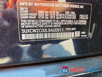 Zdjęcie 13 z 13 samochodu: 2020 BMW X7 XDRIVE40I VIN:5UXCW2C00L9A00911 - miniatura