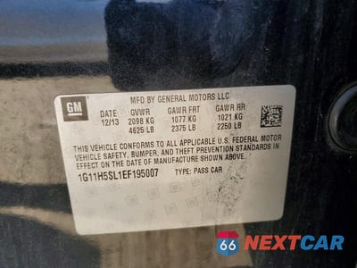 Zdjęcie 12 z 12 samochodu: 2014 CHEVROLET MALIBU LTZ VIN:1G11H5SL1EF195007 - miniatura