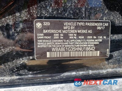 Zdjęcie 12 z 12 samochodu: 2017 BMW 320 I VIN:WBA8E1G35HNU18642 - miniatura