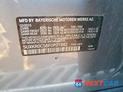 Zdjęcie 14 z 14 samochodu: 2015 BMW X5 XDRIVE35I VIN:5UXKR0C56F0P01882 - miniatura