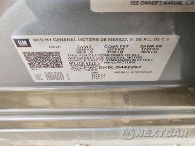 Zdjęcie 12 z 12 samochodu: 2020 CHEVROLET SILVERADO C1500 LT VIN:3GCPWCEK9LG442297 - miniatura