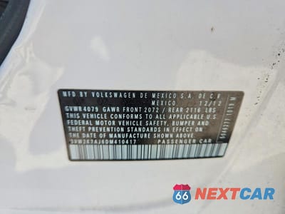 Zdjęcie 12 z 12 samochodu: 2013 VOLKSWAGEN JETTA BASE VIN:3VW2K7AJ6DM410417 - miniatura