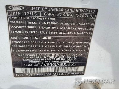 Zdjęcie 12 z 12 samochodu: 2016 LAND ROVER LR4 VIN:SALAB2V69GA805855 - miniatura