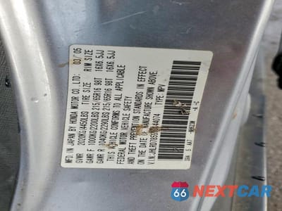 Zdjęcie 13 z 13 samochodu: 2005 HONDA CR-V LX VIN:JHLRD78595C044074 - miniatura