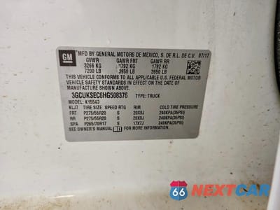 Zdjęcie 12 z 12 samochodu: 2017 CHEVROLET SILVERADO K1500 LTZ VIN:3GCUKSEC6HG508376 - miniatura