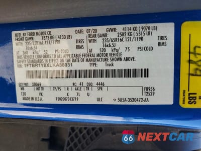 Zdjęcie 13 z 13 samochodu: 2020 FORD TRANSIT 250 DELIVERY VAN VIN:1FTBR1Y8XLKA88031 - miniatura