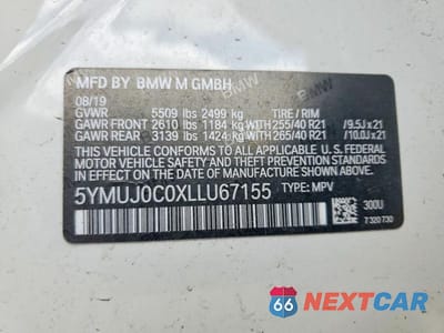 Zdjęcie 13 z 13 samochodu: 2020 BMW X4 M COMPETITION VIN:5YMUJ0C0XLLU67155 - miniatura