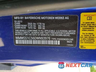 Zdjęcie 12 z 12 samochodu: 2013 MINI COOPER PACEMAN VIN:WMWSS1C56DWN93976 - miniatura