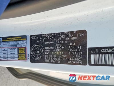 Zdjęcie 13 z 13 samochodu: 2019 KIA SEDONA L VIN:KNDMA5C1XK6444602 - miniatura