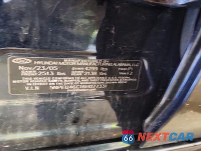 Zdjęcie 12 z 12 samochodu: 2006 HYUNDAI SONATA GLS VIN:5NPEU46C16H077331 - miniatura