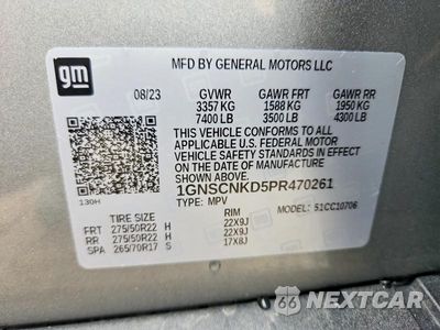 Zdjęcie 14 z 14 samochodu: 2023 CHEVROLET TAHOE C1500 LT VIN:1GNSCNKD5PR470261 - miniatura