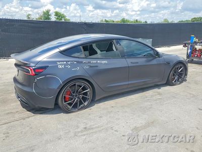 Trzecie zdjęcie samochodu z tyłu: 2024 TESLA MODEL 3 VIN:5YJ3E1ETXRF854029 - miniatura