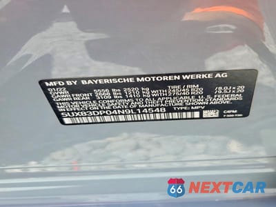 Zdjęcie 13 z 13 samochodu: 2022 BMW X3 M40I VIN:5UX83DP04N9L14548 - miniatura