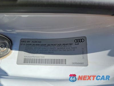 Zdjęcie 12 z 12 samochodu: 2017 AUDI A5 SPORT VIN:WAUD2AFR2HA001533 - miniatura
