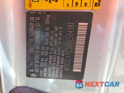 Zdjęcie 13 z 13 samochodu: 2011 BMW M3 VIN:WBSDX9C58BE584381 - miniatura