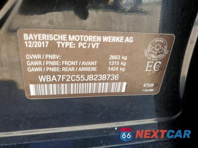 Zdjęcie 12 z 12 samochodu: 2018 BMW 750 XI VIN:WBA7F2C55JB238736 - miniatura