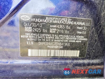 Zdjęcie 12 z 12 samochodu: 2014 HYUNDAI SONATA GLS VIN:5NPEB4AC7EH841968 - miniatura