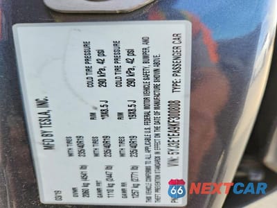 Zdjęcie 13 z 13 samochodu: 2019 TESLA MODEL 3 VIN:5YJ3E1EA9KF300808 - miniatura