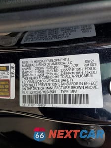 Zdjęcie 13 z 13 samochodu: 2021 ACURA RDX VIN:5J8TC2H37ML045649 - miniatura