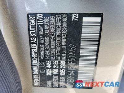 Zdjęcie 12 z 12 samochodu: 2004 MERCEDES-BENZ C 320 VIN:WDBRF64J54F509952 - miniatura