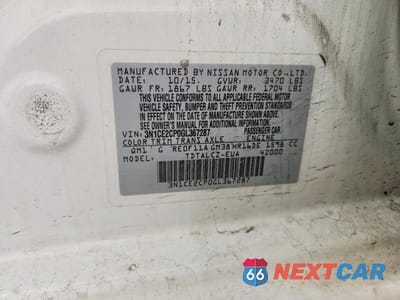 Zdjęcie 12 z 12 samochodu: 2016 NISSAN VERSA NOTE S PLUS VIN:3N1CE2CP0GL367287 - miniatura