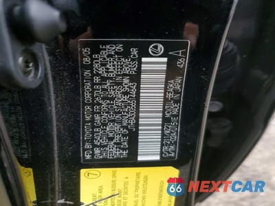 Zdjęcie 12 z 12 samochodu: 2006 LEXUS ES 330 VIN:JTHBA30G565144643 - miniatura