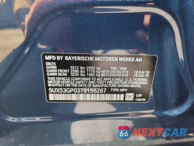 Zdjęcie 13 z 13 samochodu: 2026 BMW X3 30 XDRIVE VIN:5UX53GP03T9156267 - miniatura