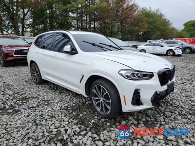 Czwarte zdjęcie samochodu z boku: 2022 BMW X3 XDRIVE30I VIN:5UX53DP07N9L95340 - miniatura