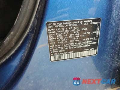 Zdjęcie 12 z 12 samochodu: 2021 VOLKSWAGEN ATLAS SEL VIN:1V2BR2CA0MC535475 - miniatura
