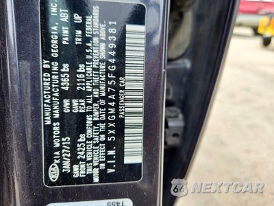 Zdjęcie 12 z 12 samochodu: 2015 KIA OPTIMA VIN:5XXGM4A75FG449381 - miniatura