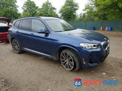 Czwarte zdjęcie samochodu z boku: 2022 BMW X3 XDRIVE30I VIN:WBX57DP03NN173992 - miniatura