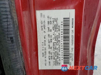 Zdjęcie 12 z 12 samochodu: 1999 MITSUBISHI ECLIPSE SPYDER GST VIN:4A3AX55F7XE063794 - miniatura