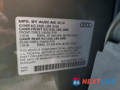 Zdjęcie 14 z 14 samochodu: 2024 AUDI Q3 PREMIUM PLUS S LINE 45 VIN:WA1EECF36R1174117 - miniatura