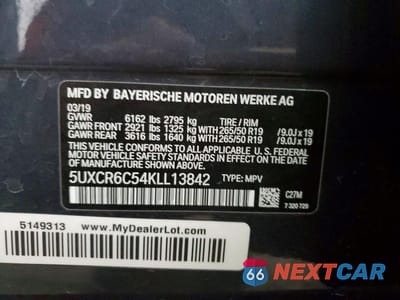 Zdjęcie 13 z 13 samochodu: 2019 BMW X5 XDRIVE40I VIN:5UXCR6C54KLL13842 - miniatura