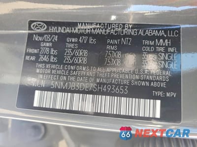 Zdjęcie 14 z 14 samochodu: 2025 HYUNDAI TUCSON SEL VIN:5NMJB3DE7SH493653 - miniatura