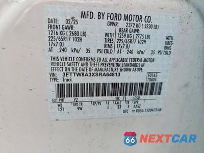 Zdjęcie 12 z 12 samochodu: 2025 FORD MAVERICK XL VIN:3FTTW8A3XSRA64813 - miniatura