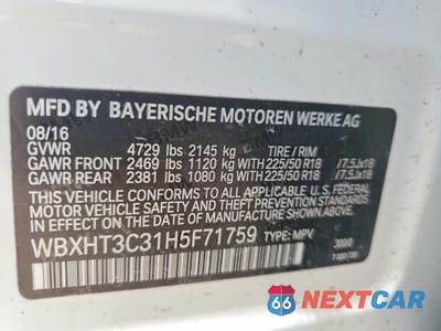 Zdjęcie 12 z 12 samochodu: 2017 BMW X1 XDRIVE28I VIN:WBXHT3C31H5F71759 - miniatura