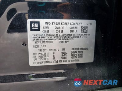Zdjęcie 13 z 13 samochodu: 2020 CHEVROLET TRAX 1LT VIN:KL7CJLSB2LB079266 - miniatura