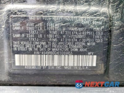 Zdjęcie 12 z 12 samochodu: 2014 SUBARU OUTBACK 2.5I PREMIUM VIN:4S4BRBDCXE3300855 - miniatura