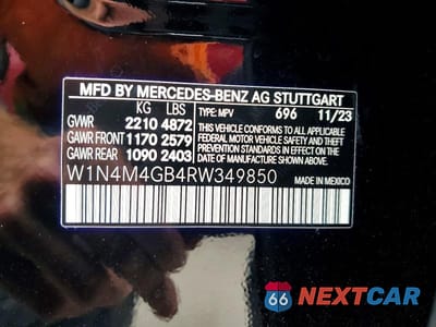 Zdjęcie 14 z 14 samochodu: 2024 MERCEDES-BENZ GLB 250 VIN:W1N4M4GB4RW349850 - miniatura
