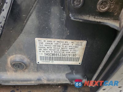 Zdjęcie 12 z 12 samochodu: 2003 HONDA ACCORD EX VIN:1HGCM66533A026180 - miniatura