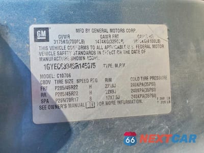 Zdjęcie 13 z 13 samochodu: 2008 CADILLAC ESCALADE LUXURY VIN:1GYEC63848R145075 - miniatura