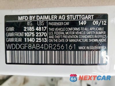 Zdjęcie 12 z 12 samochodu: 2013 MERCEDES-BENZ C 300 4MATIC VIN:WDDGF8AB4DR256161 - miniatura