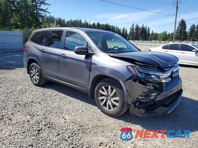 Czwarte zdjęcie samochodu z boku: 2019 HONDA PILOT EXL VIN:5FNYF6H52KB056630 - miniatura