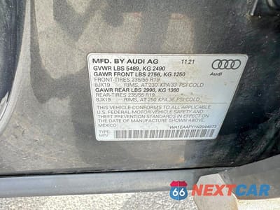 Zdjęcie 10 z 10 samochodu: 2022 AUDI Q5 PREMIUM PLUS 45 VIN:WA1EAAFY1N2044973 - miniatura
